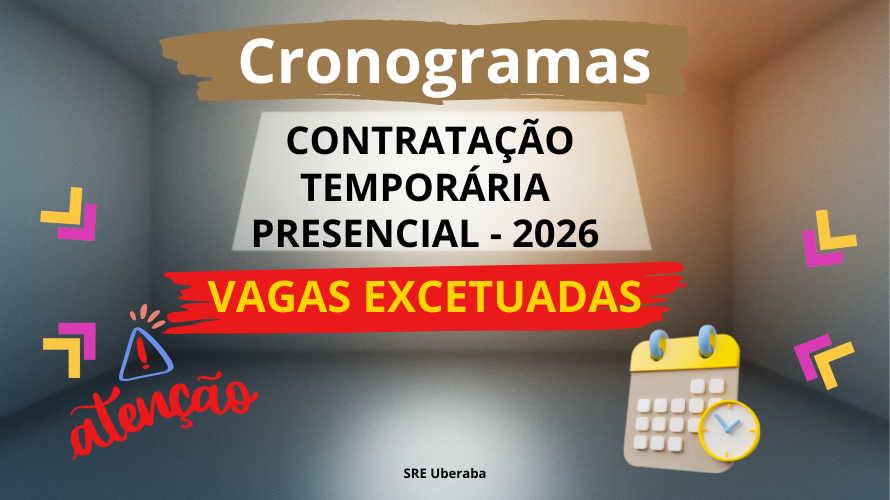 SRE Uberaba divulga cronogramas das vagas excetuadas para 2026